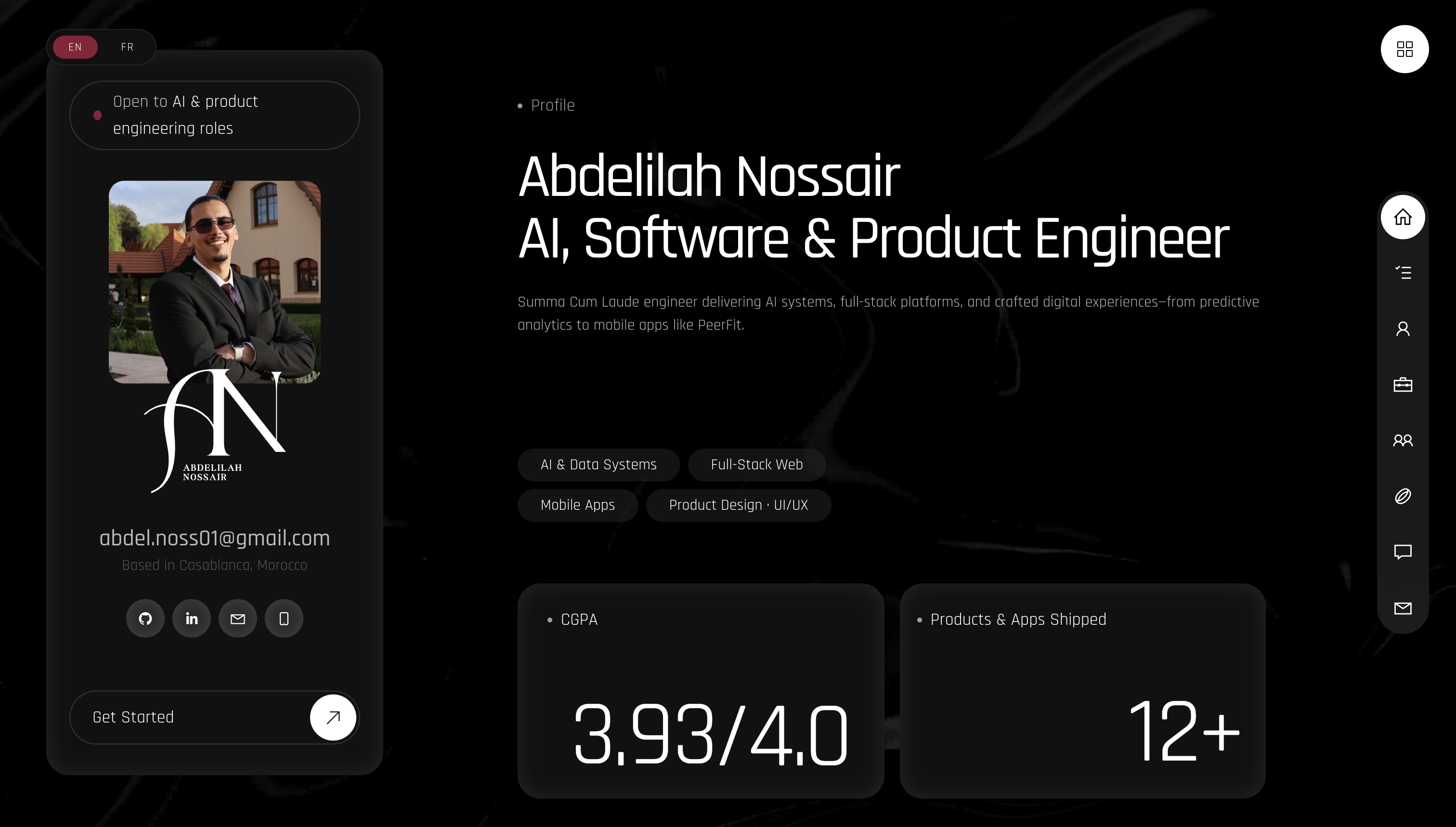 Portfolio & Creative Site - Abdelilah Nossair